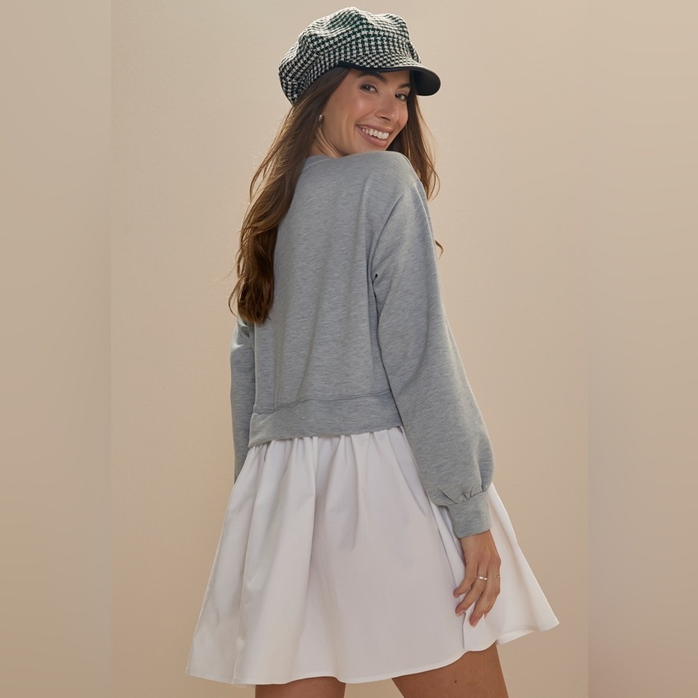 Francesca's April Sweatshirt Mini Skirt dress size small